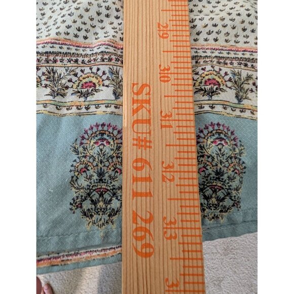 J Jill Floral Tunic Womens Size 2X Blue Stripe Lightweight Button Down Shirt - Picture 9 of 9